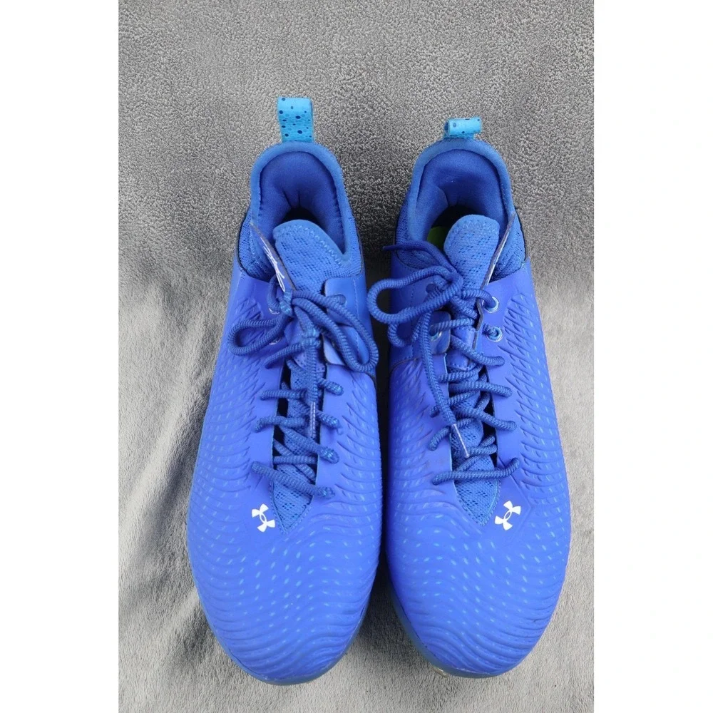 Mens Under Armour Shoes‎ Size 13 Blue Charged Baseball Metal Cleats Microtips